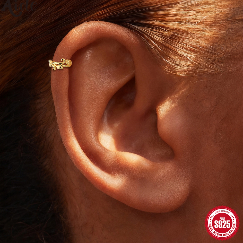 Aide 925 Sterling Silver Gold  - Ear Cuff No Piercing บทวิจารณ์และราคา