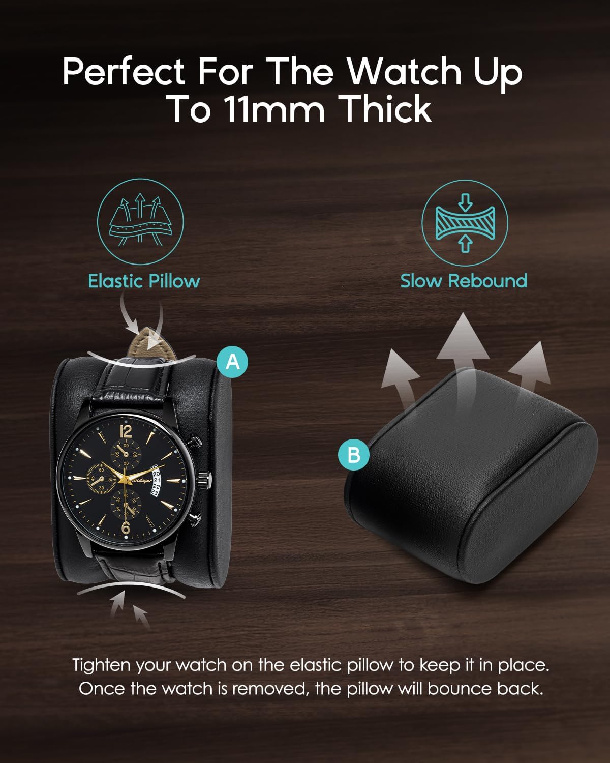 6-Slot Watch Case with Glass L - Jewelry Watches Box บทวิจารณ์และราคา