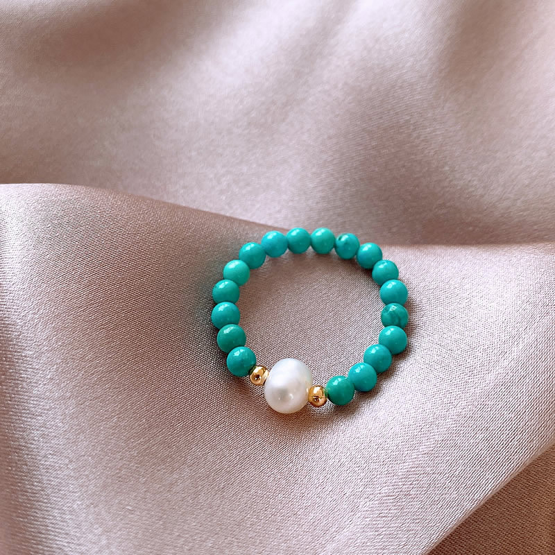 New Arrival Trendy Natural Fre - Turquoise Stone Ring บทวิจารณ์และราคา