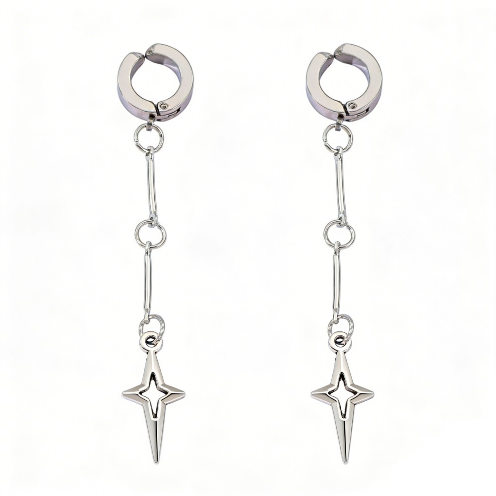 Gothic Jewelry Cross Star Drop - Drop Earrings บทวิจารณ์และราคา
