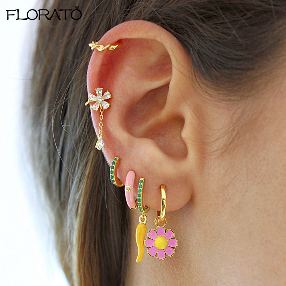 1PCS 18K Gold Earings Clip on  - Ear Cuff No Piercing บทวิจารณ์และราคา