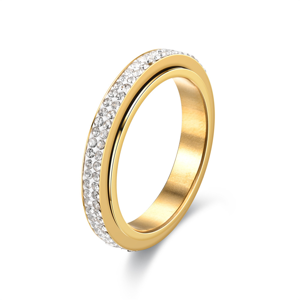 2 Row Anxiety Ring Rotary Ther - Moissanite Ring บทวิจารณ์และราคา