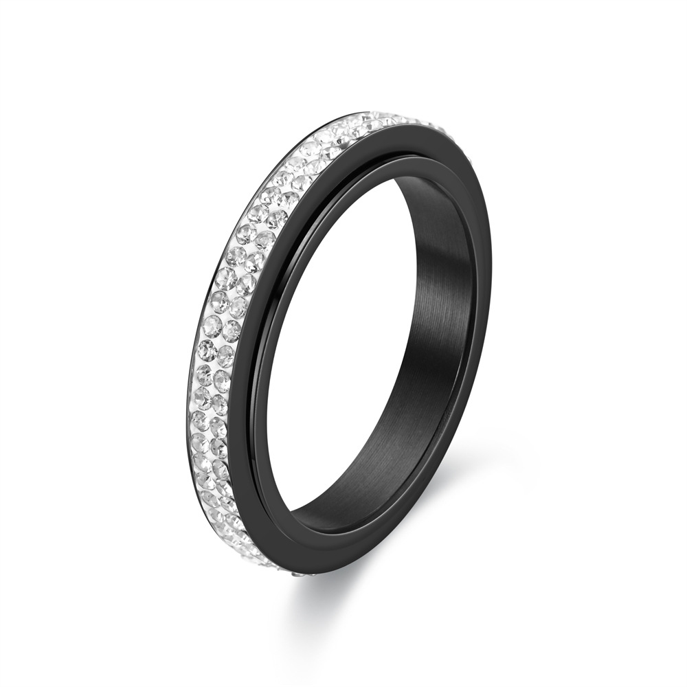 2 Row Anxiety Ring Rotary Ther - Moissanite Ring บทวิจารณ์และราคา