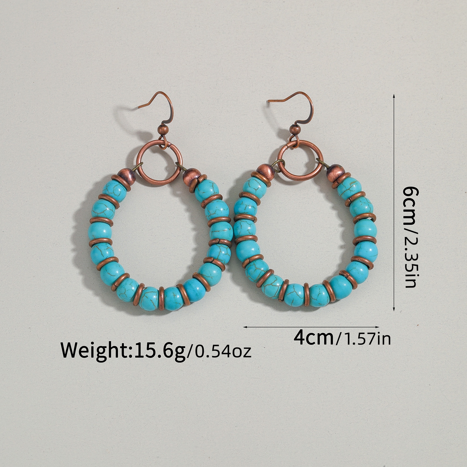 Bohemian style turquoise bead  - Turquoise Stone Ring บทวิจารณ์และราคา