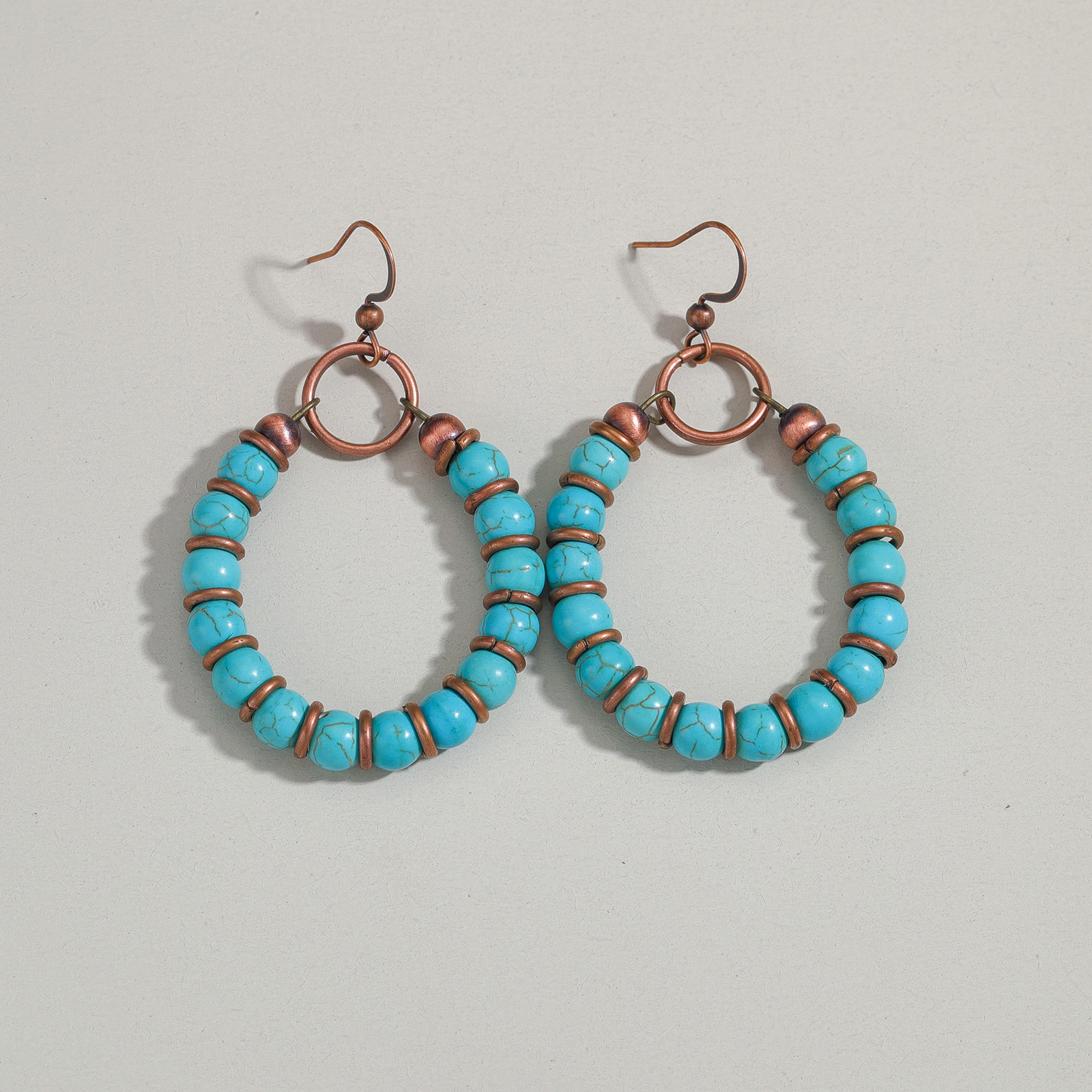 Bohemian style turquoise bead  - Turquoise Stone Ring บทวิจารณ์และราคา