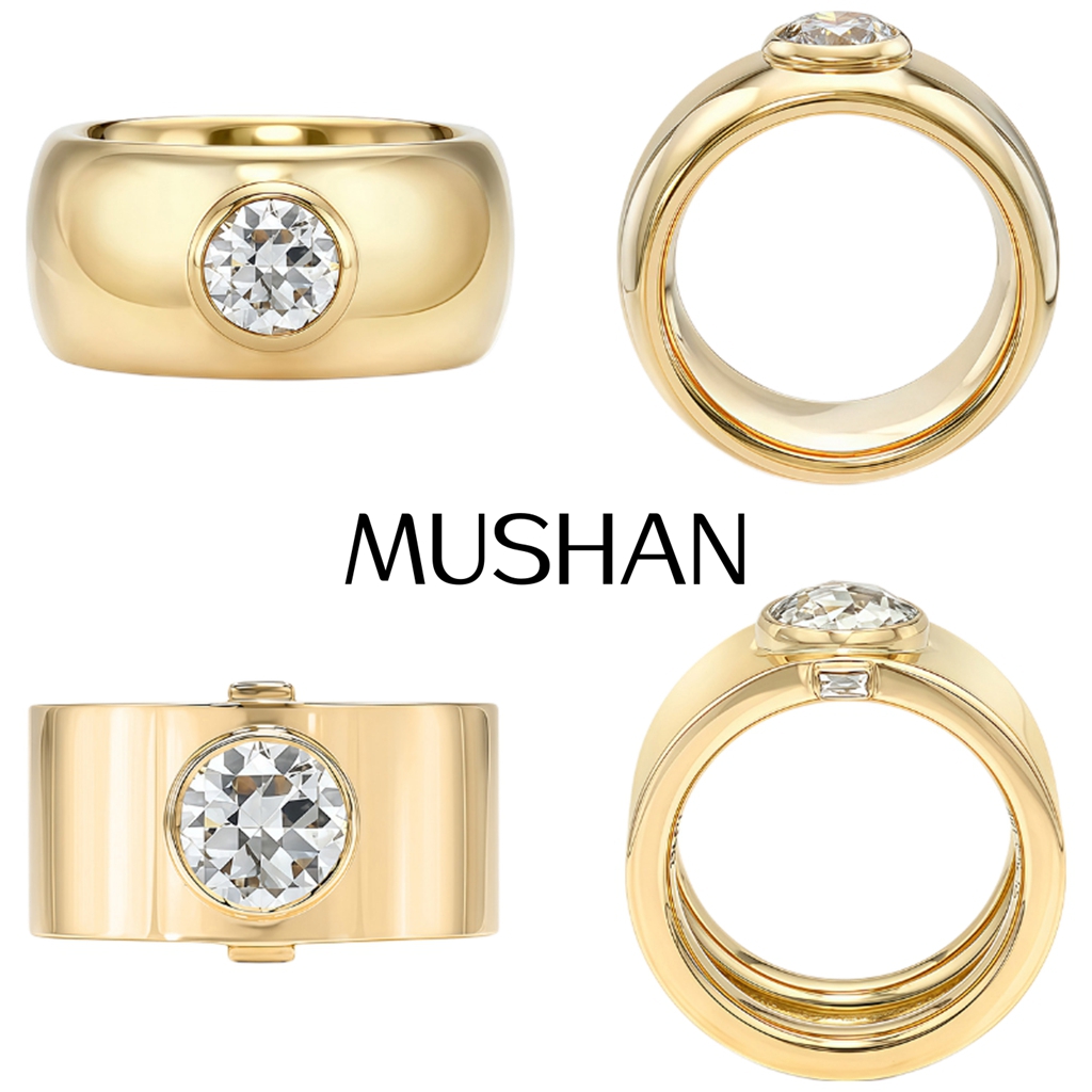 MUSHAN Custom Jewelry 925 Ster - Moissanite Ring บทวิจารณ์และราคา