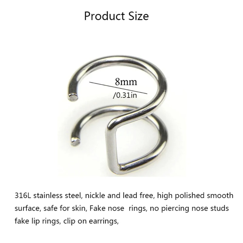 2026 NEW 2Pcs 316L Stainless S - Ear Cuff No Piercing บทวิจารณ์และราคา