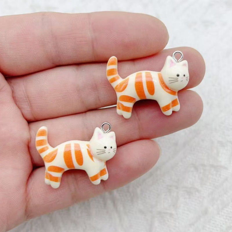 10pcs resin cartoon cat animal - Drop Earrings บทวิจารณ์และราคา