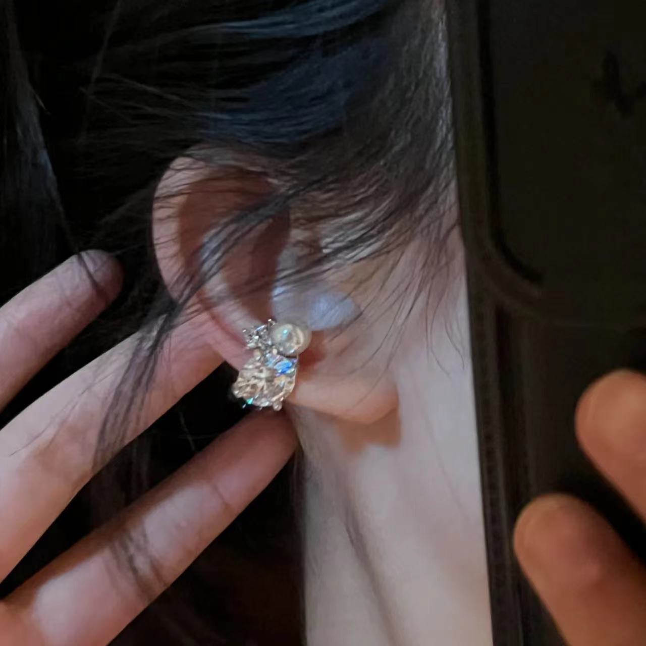 1Pcs Shiny Imitation Pearl Zir - Ear Cuff No Piercing บทวิจารณ์และราคา