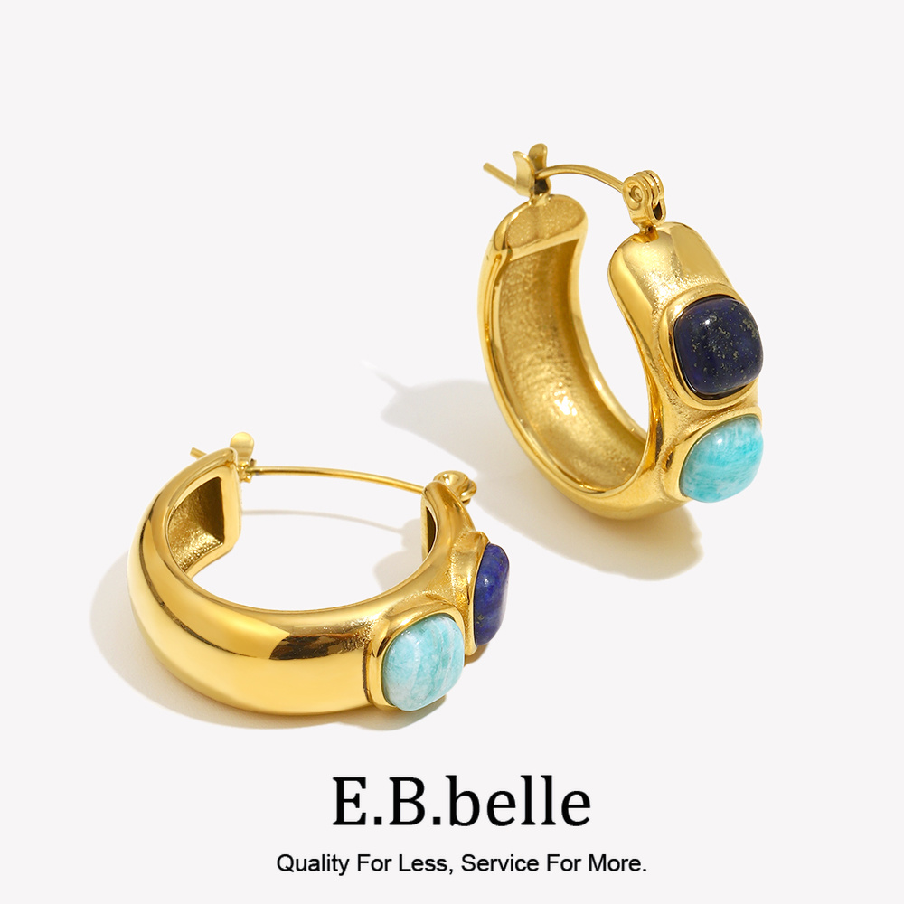 E.B.belle Round  Lazurite Turq - Turquoise Stone Ring บทวิจารณ์และราคา