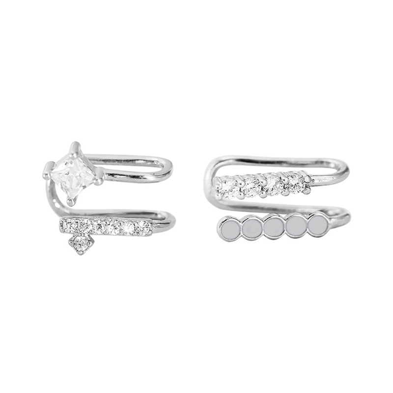 925 Sterling Silver Asymmetric - Ear Cuff No Piercing บทวิจารณ์และราคา