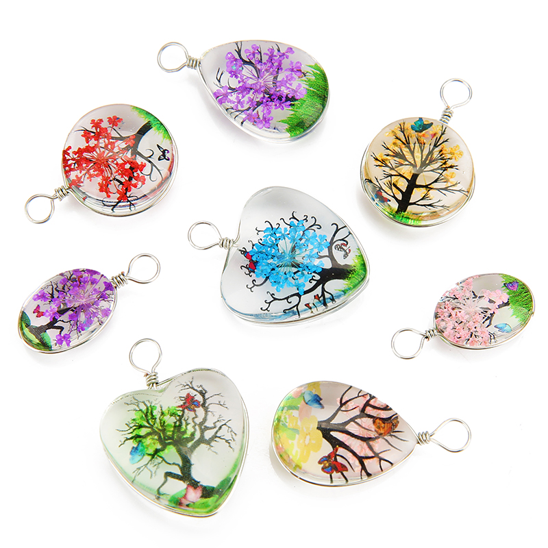 5pcs Colorful Tree Crystal Gla - Drop Earrings บทวิจารณ์และราคา
