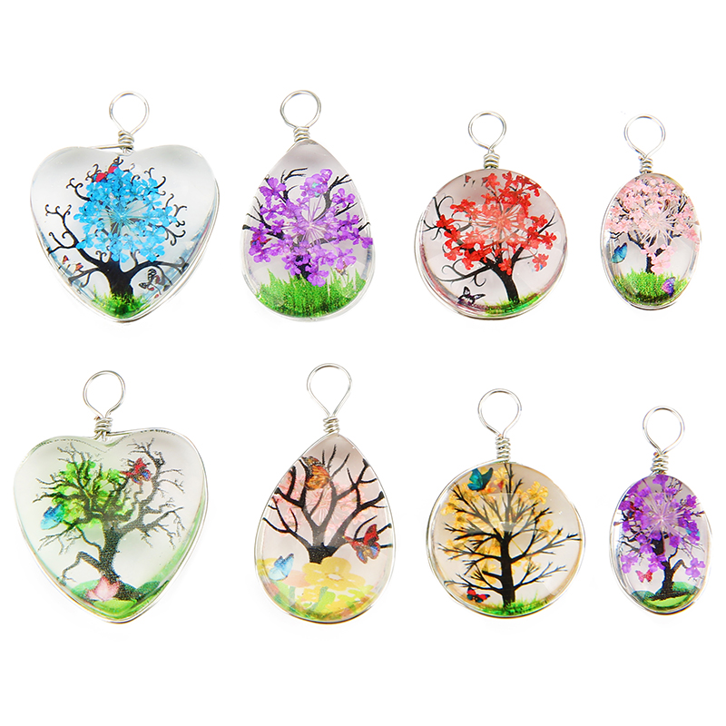 5pcs Colorful Tree Crystal Gla - Drop Earrings บทวิจารณ์และราคา