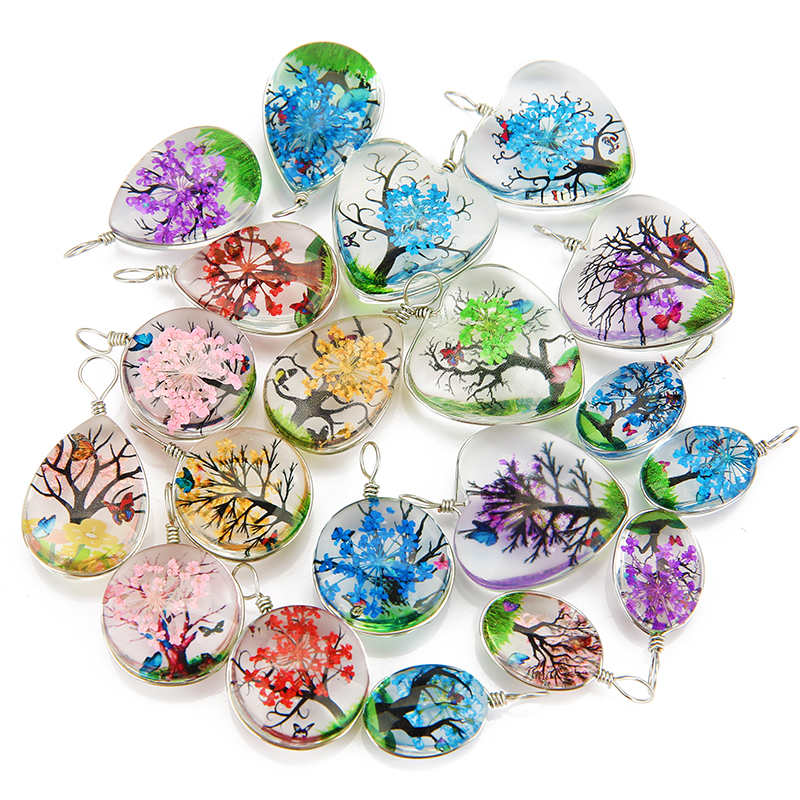 5pcs Colorful Tree Crystal Gla - Drop Earrings บทวิจารณ์และราคา