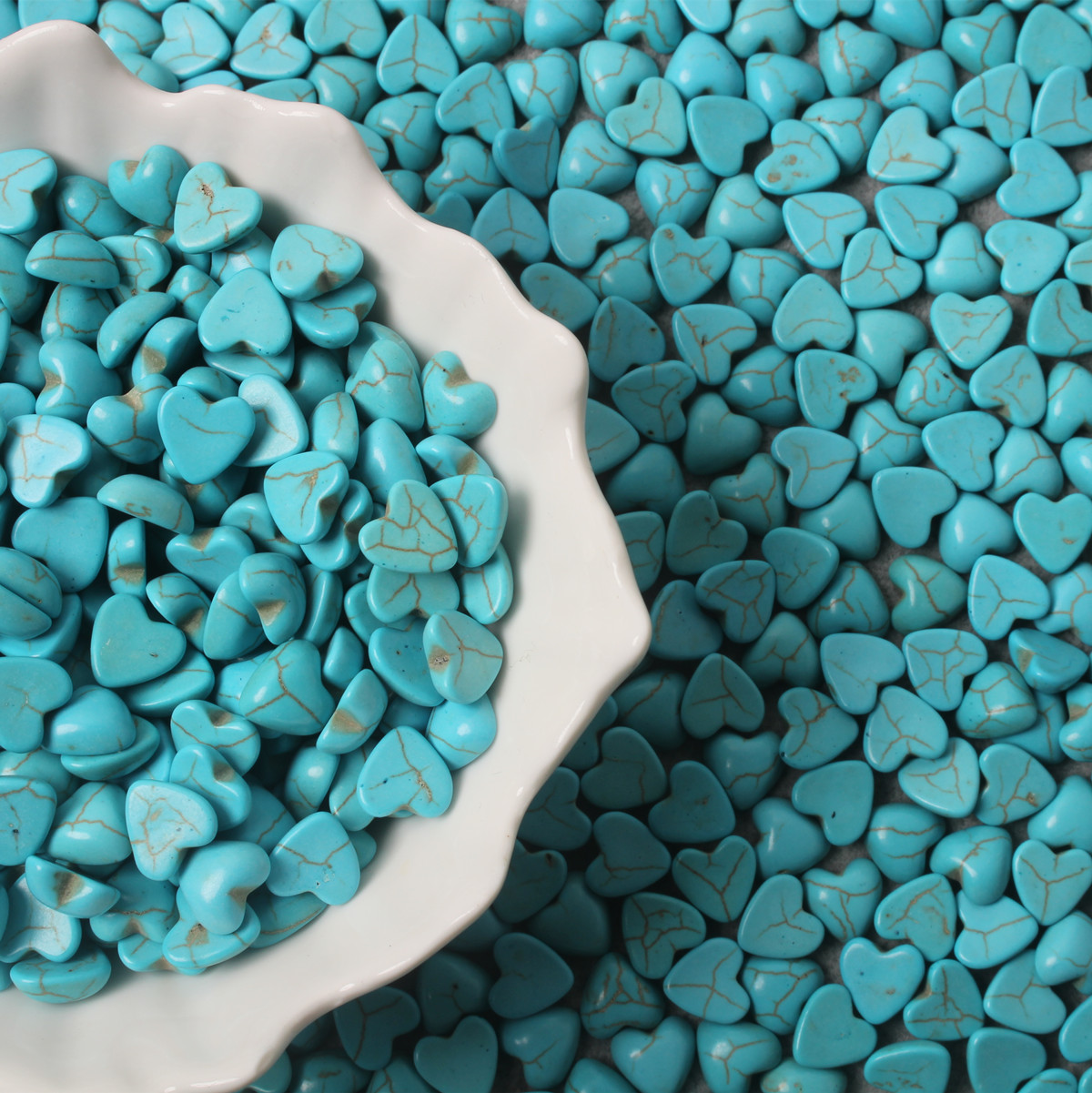 100pcs Plain Blue Turquoise Fl - Turquoise Stone Ring บทวิจารณ์และราคา