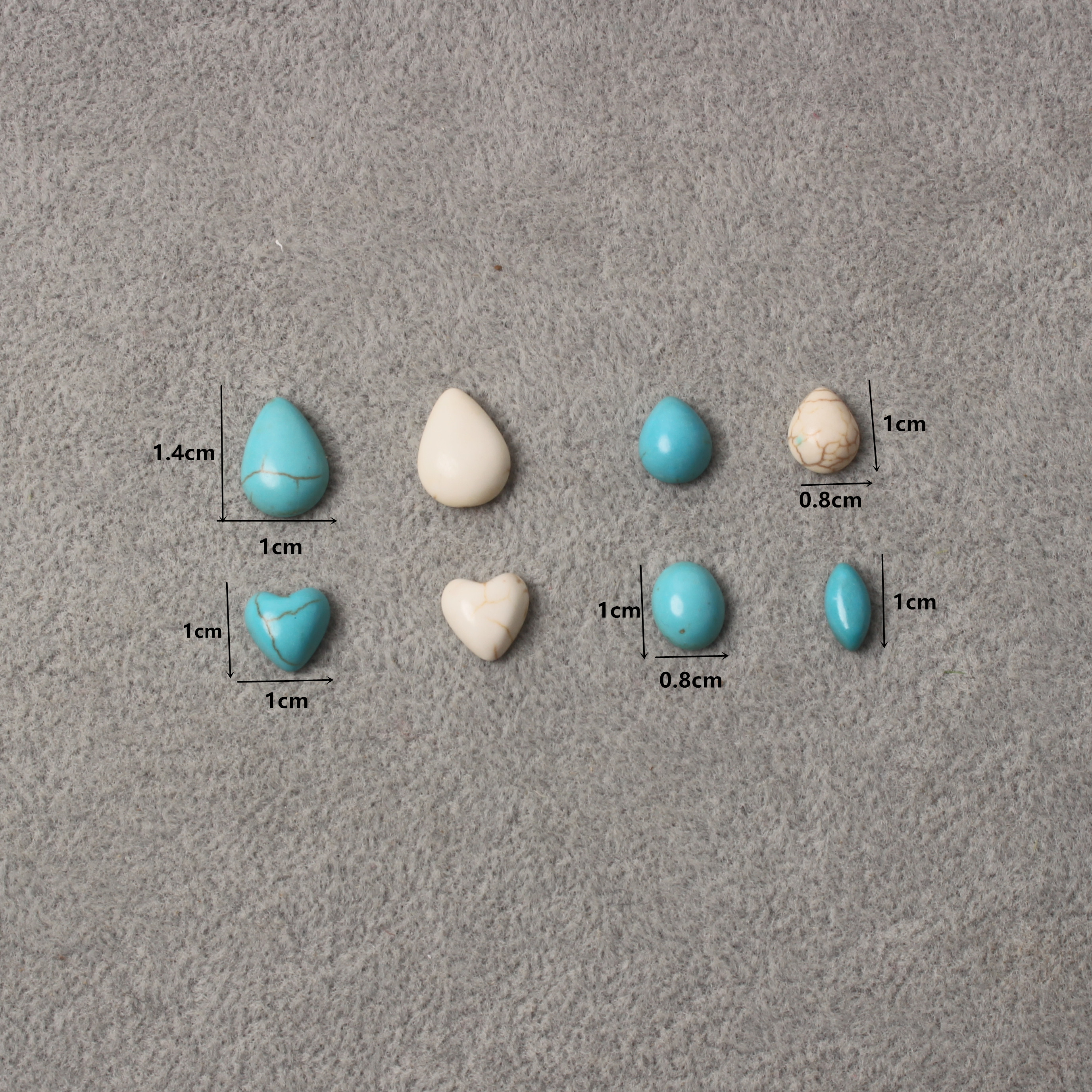 100pcs Plain Blue Turquoise Fl - Turquoise Stone Ring บทวิจารณ์และราคา