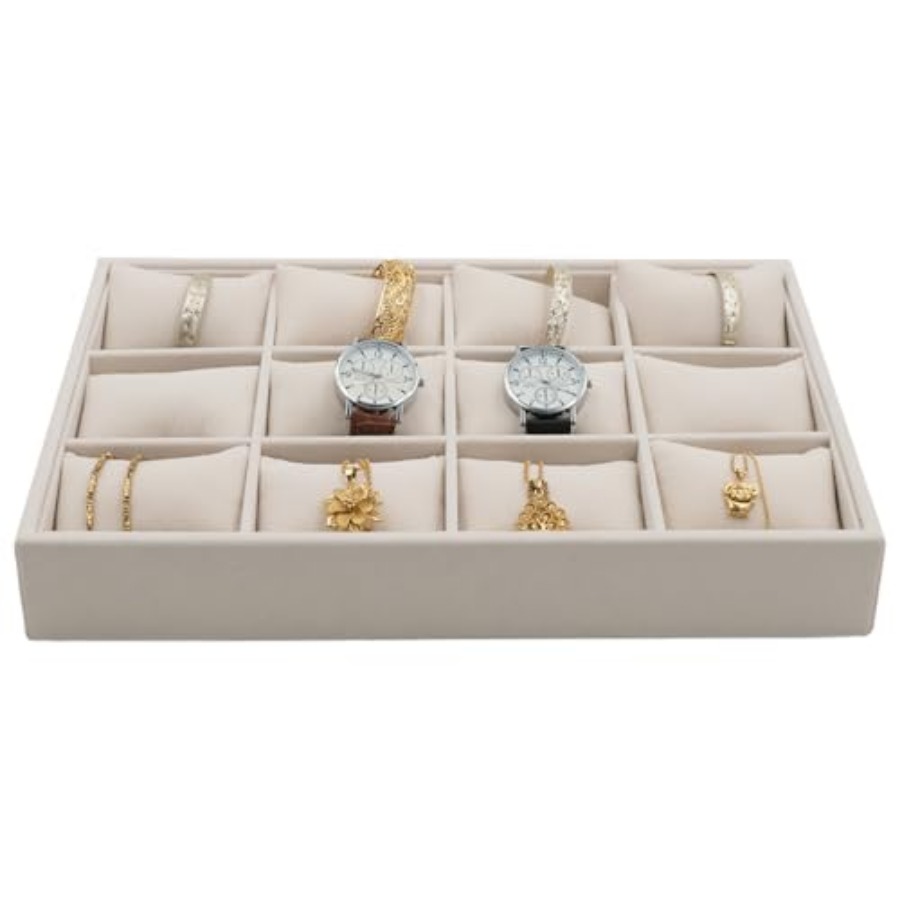 Jewelry Watch Tray, Velvet Wat - Jewelry Watches Box บทวิจารณ์และราคา