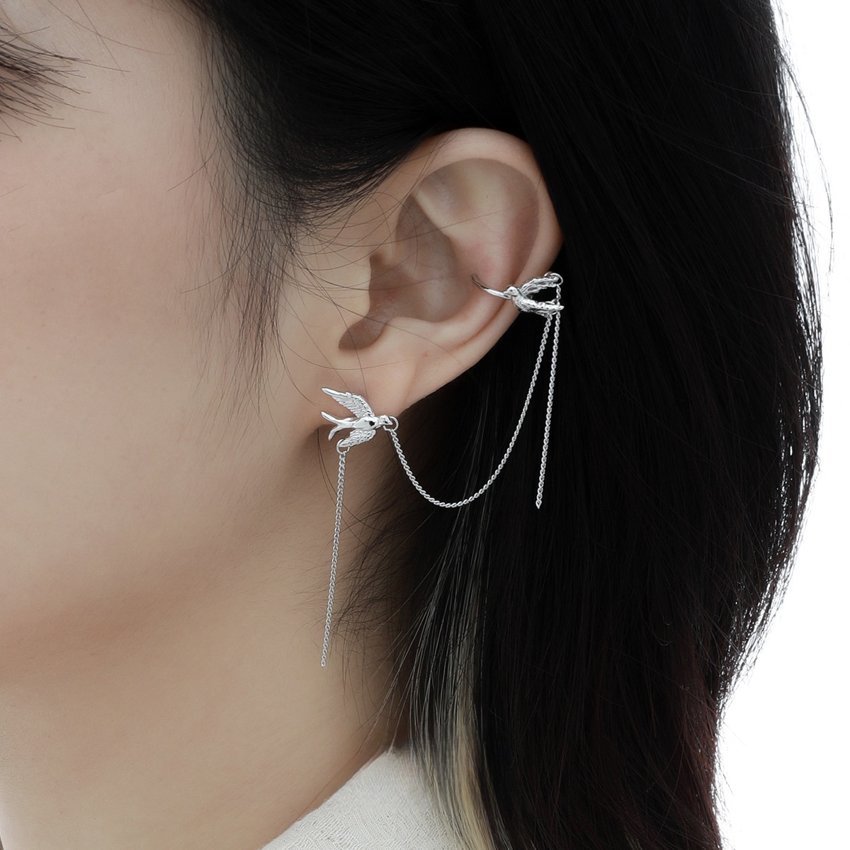F.I.N.S Bird-Shaped S925 Sterl - Ear Cuff No Piercing บทวิจารณ์และราคา