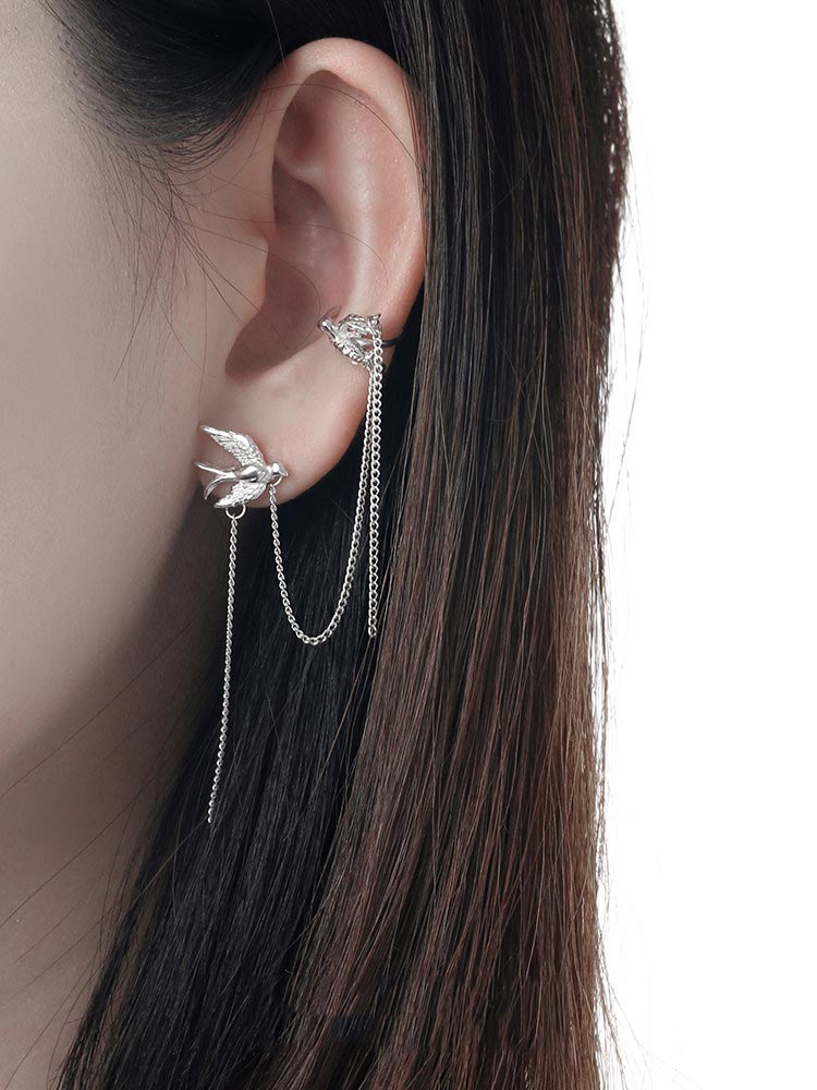 F.I.N.S Bird-Shaped S925 Sterl - Ear Cuff No Piercing บทวิจารณ์และราคา