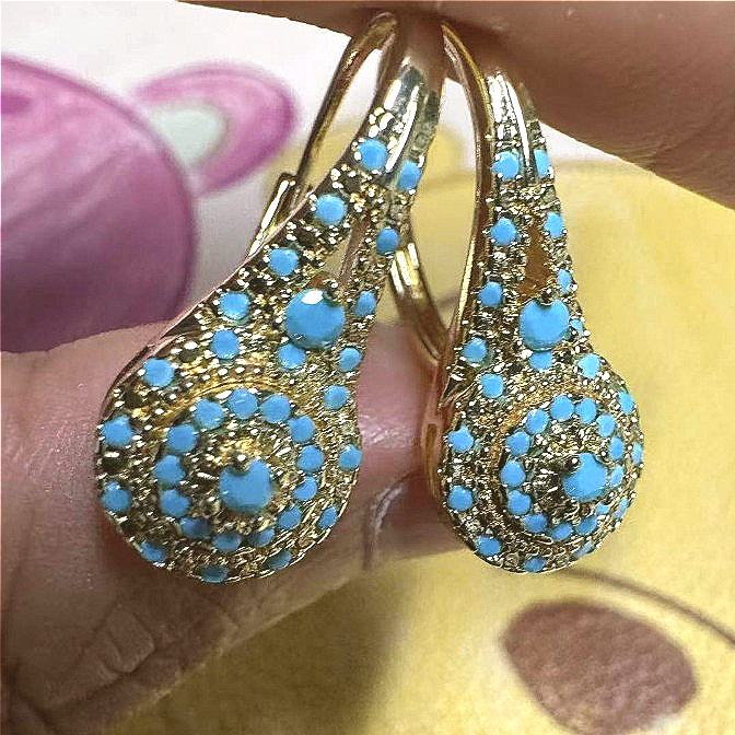 Elegant Fashion Synthetic Turq - Turquoise Stone Ring บทวิจารณ์และราคา
