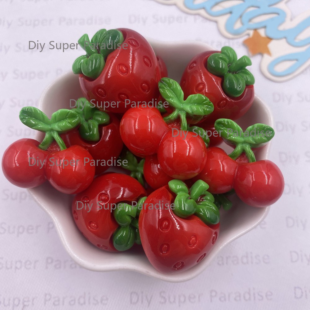 8PCS Resin Kawaii Colorful Red - Paradise Jewelry & Watches Llc Miami Photos บทวิจารณ์และราคา