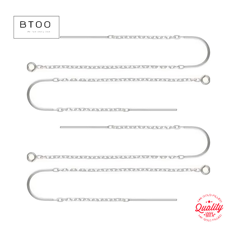 925 Silver Earrings U-Threader - Drop Earrings บทวิจารณ์และราคา