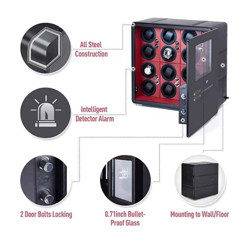 Luxury 12 Automatic Rotors and - Jewelry Watches Box บทวิจารณ์และราคา