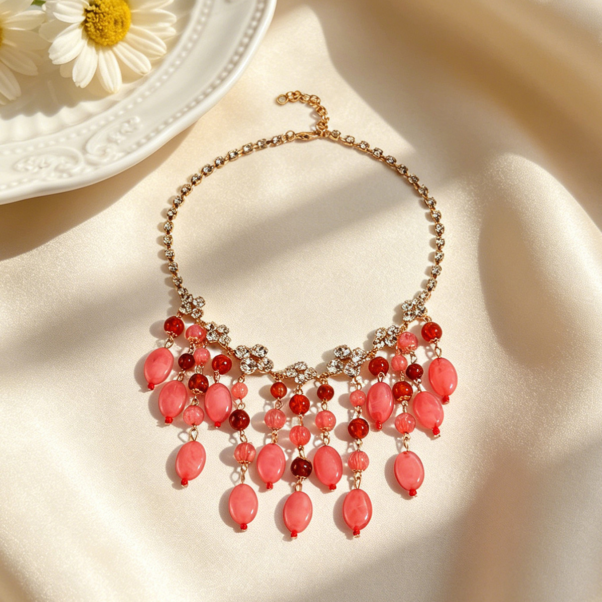 Trendy Pink Red Teardrop Beade - Jewelry & Watches Sp Z Oo Ul Frezerów 3 บทวิจารณ์และราคา