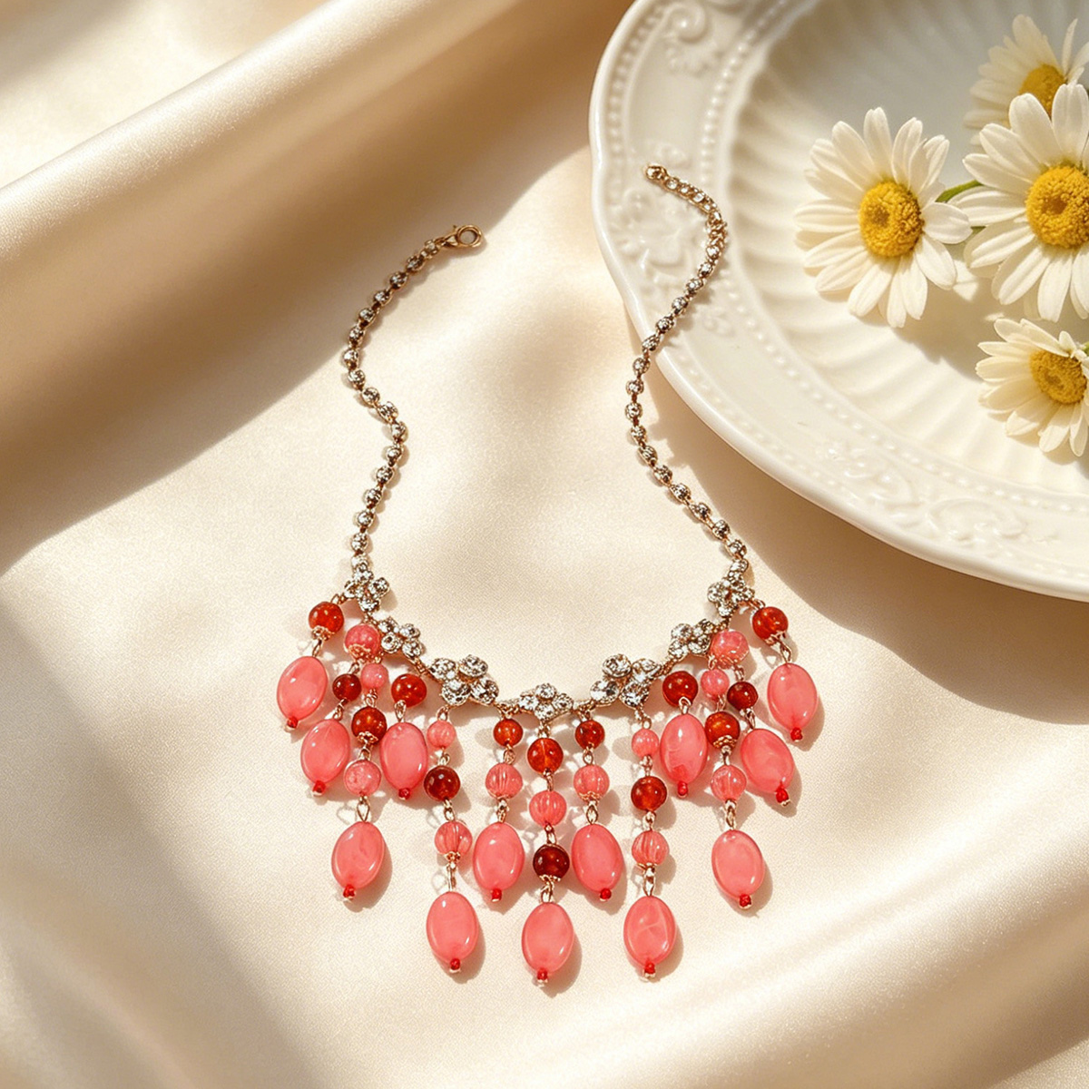 Trendy Pink Red Teardrop Beade - Jewelry & Watches Sp Z Oo Ul Frezerów 3 บทวิจารณ์และราคา