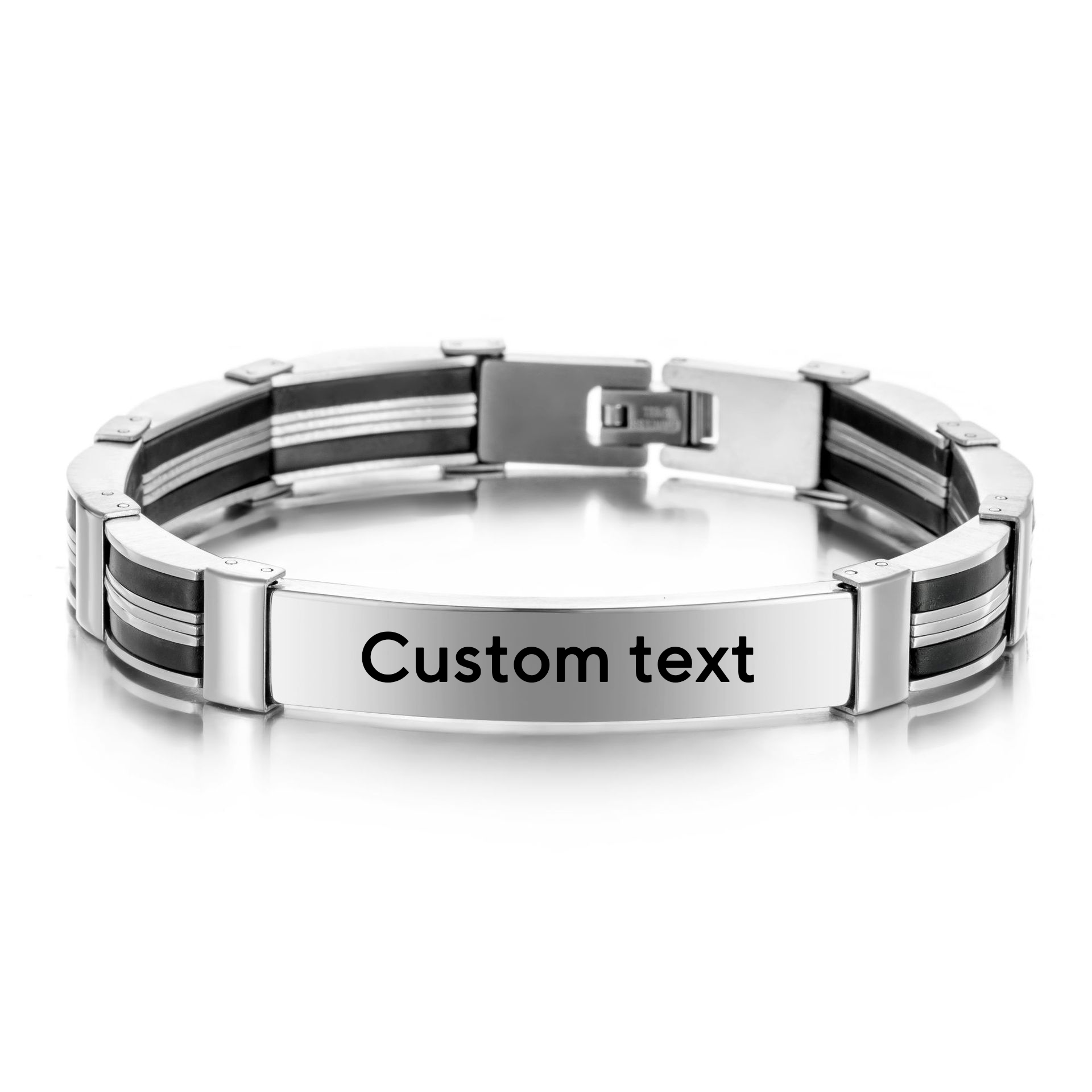 Punk Custom TEXT Name Men Stai - Jewelry Clasp Watches บทวิจารณ์และราคา
