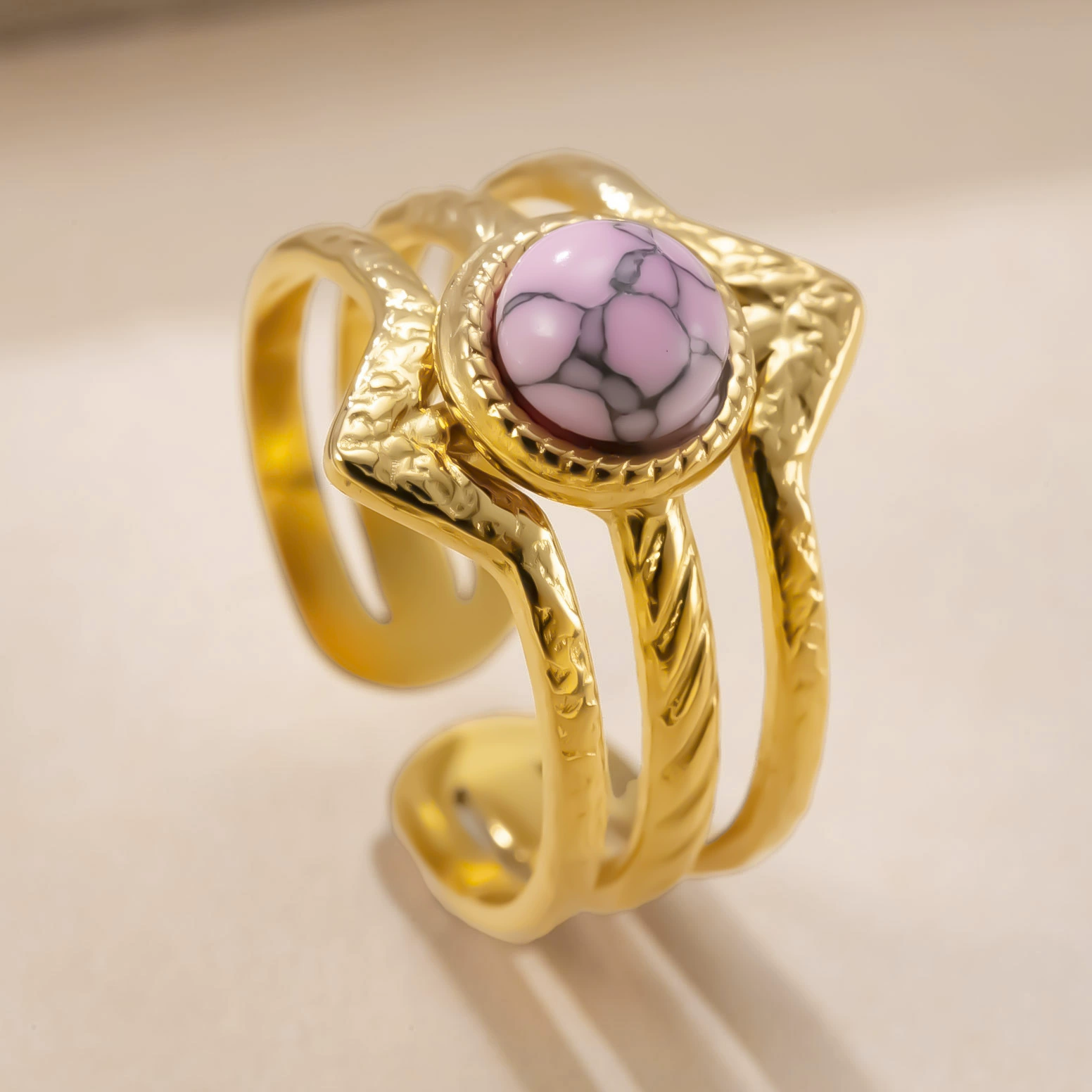 2025 NEW Set Luxury Natural St - Turquoise Stone Ring บทวิจารณ์และราคา