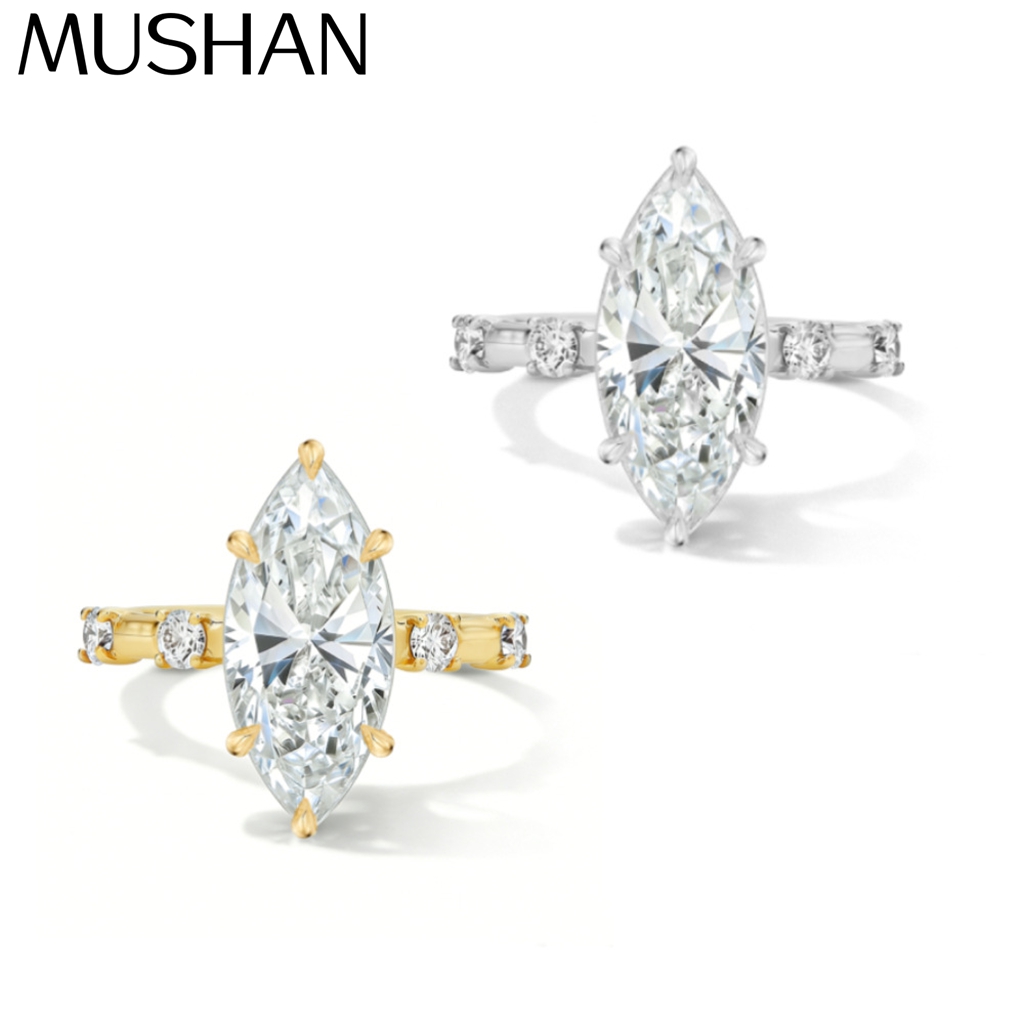 MUSHAN Custom Jewelry 925 Ster - Moissanite Ring บทวิจารณ์และราคา