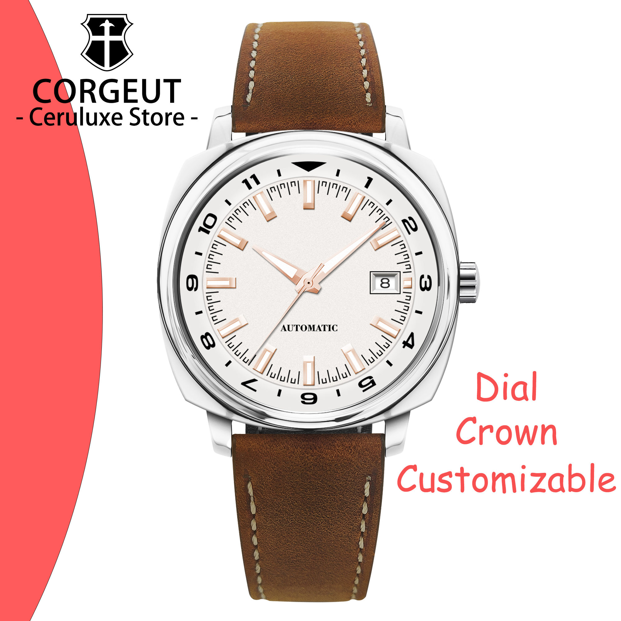 CUSTOM 42MM Stainless Steel Sa - Jewelry Style Watches บทวิจารณ์และราคา