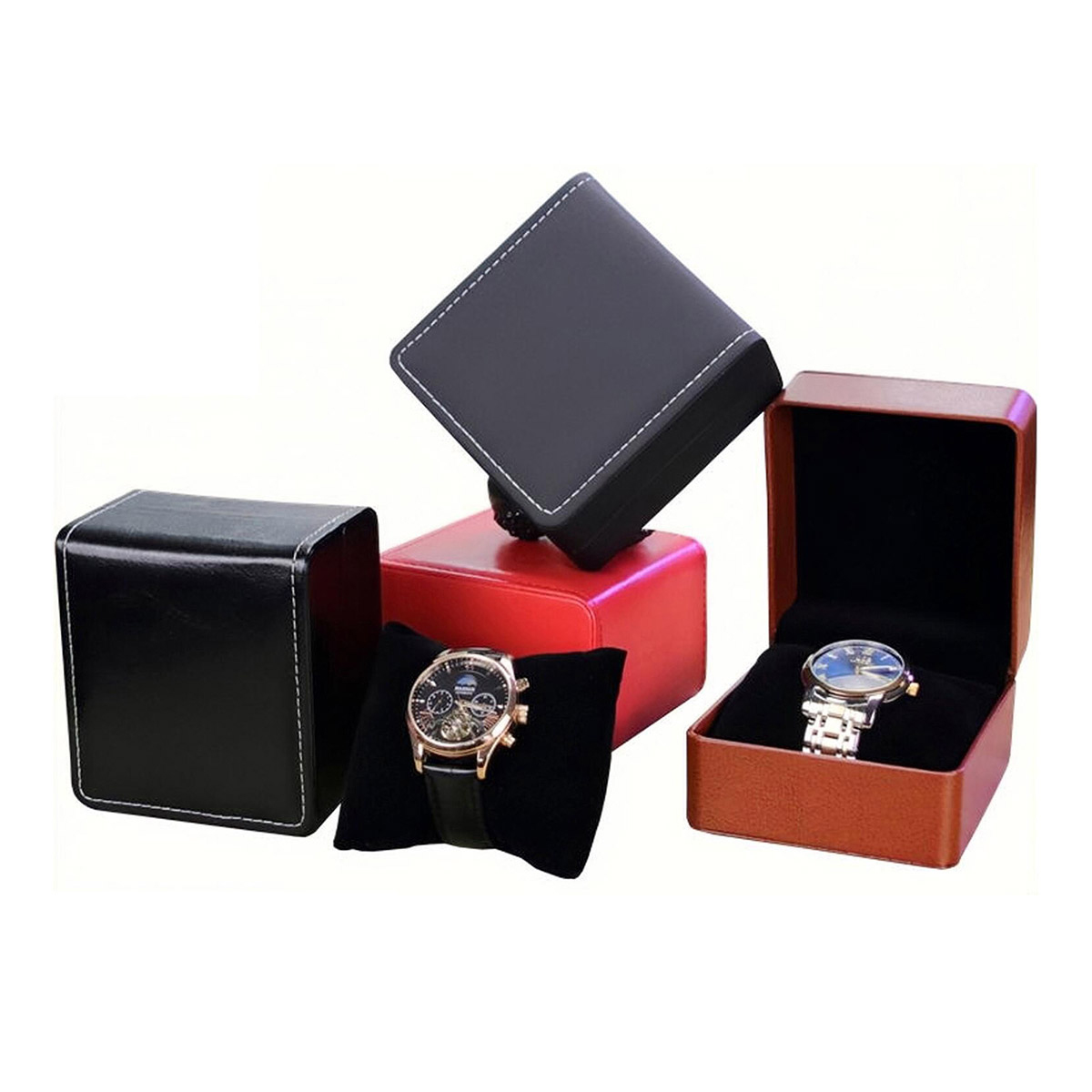 Fashion Leather Watch Box Case - Best Jewelry Watches For Men บทวิจารณ์และราคา