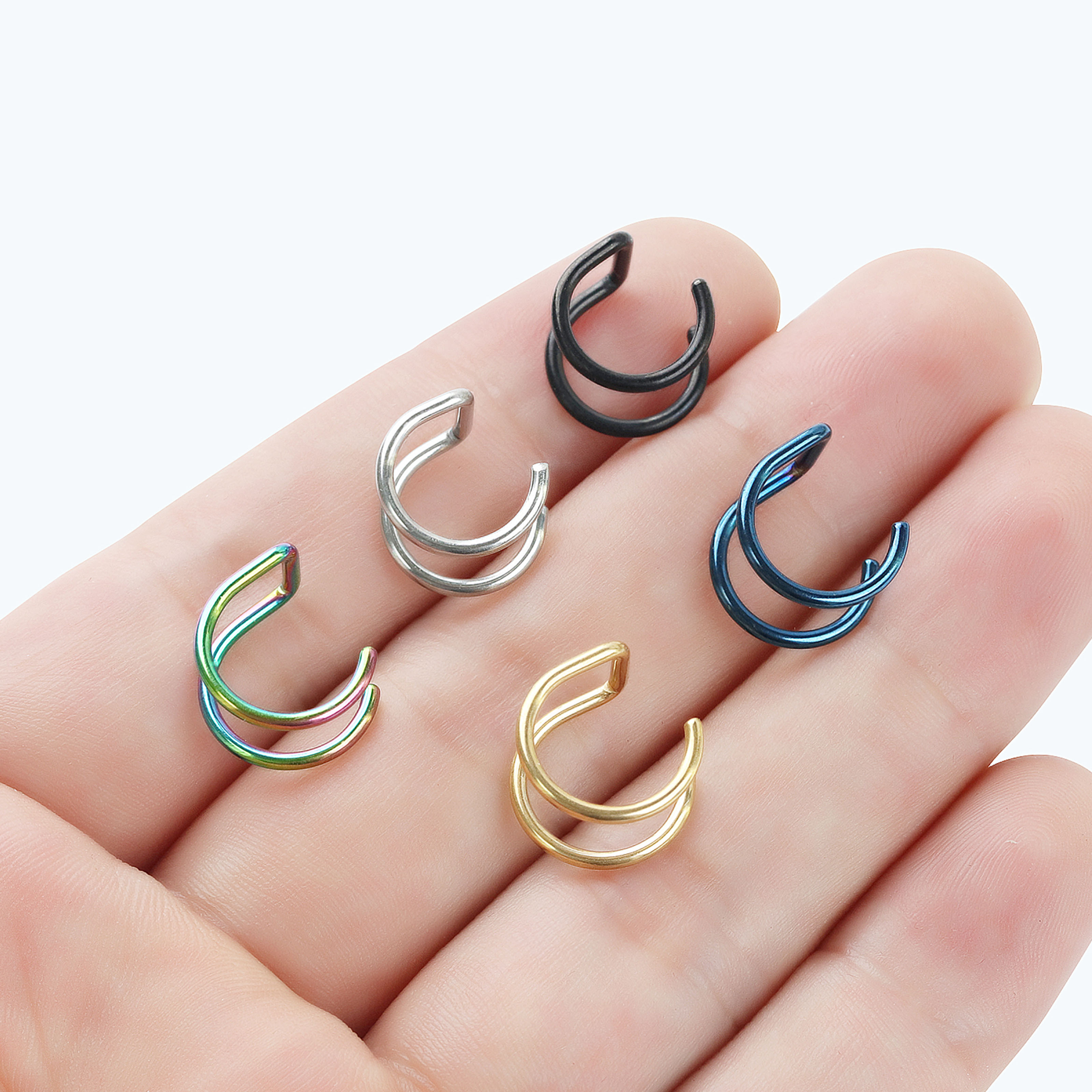 2pcs New No-Piercing Ear Cuffs - Ear Cuff No Piercing บทวิจารณ์และราคา