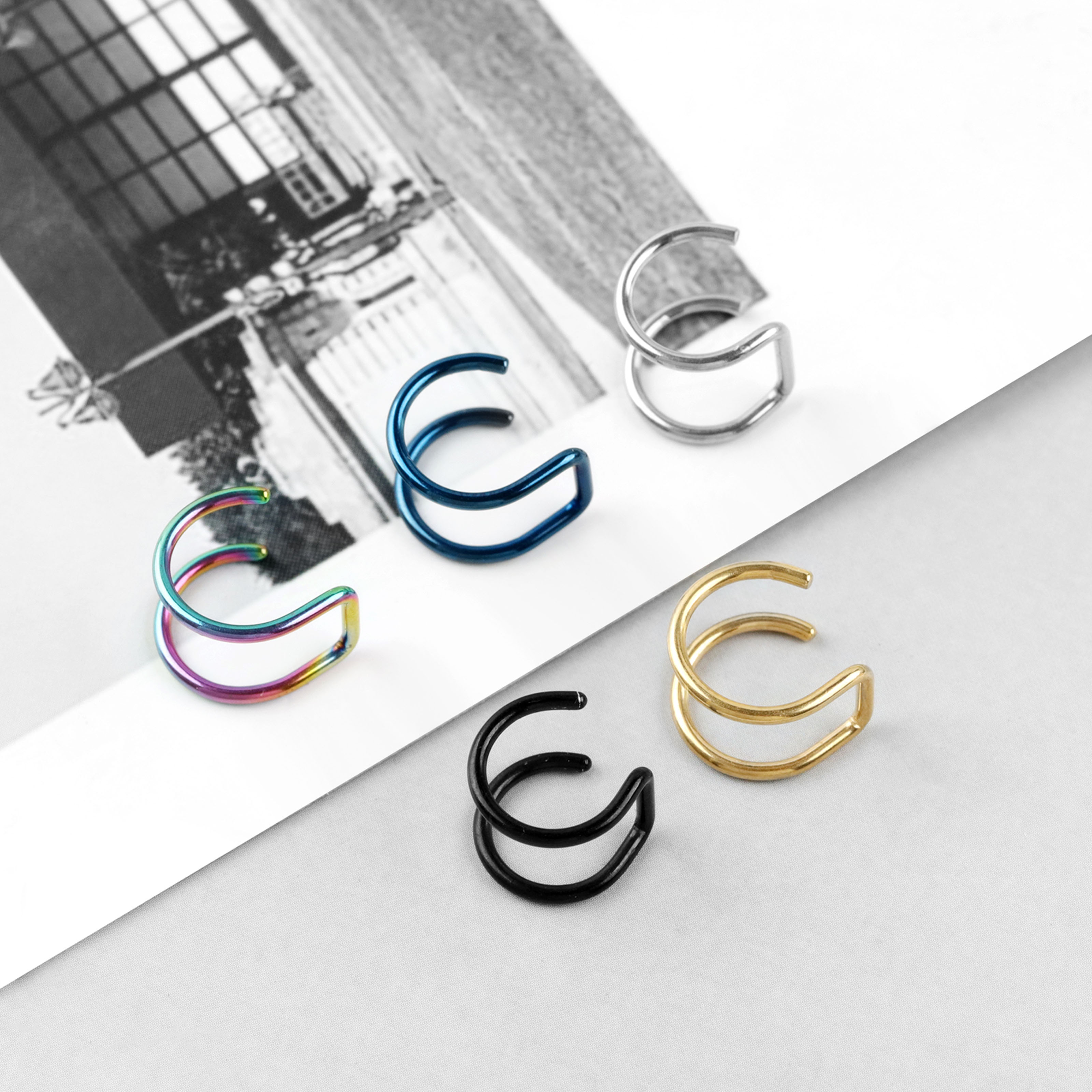 2pcs New No-Piercing Ear Cuffs - Ear Cuff No Piercing บทวิจารณ์และราคา