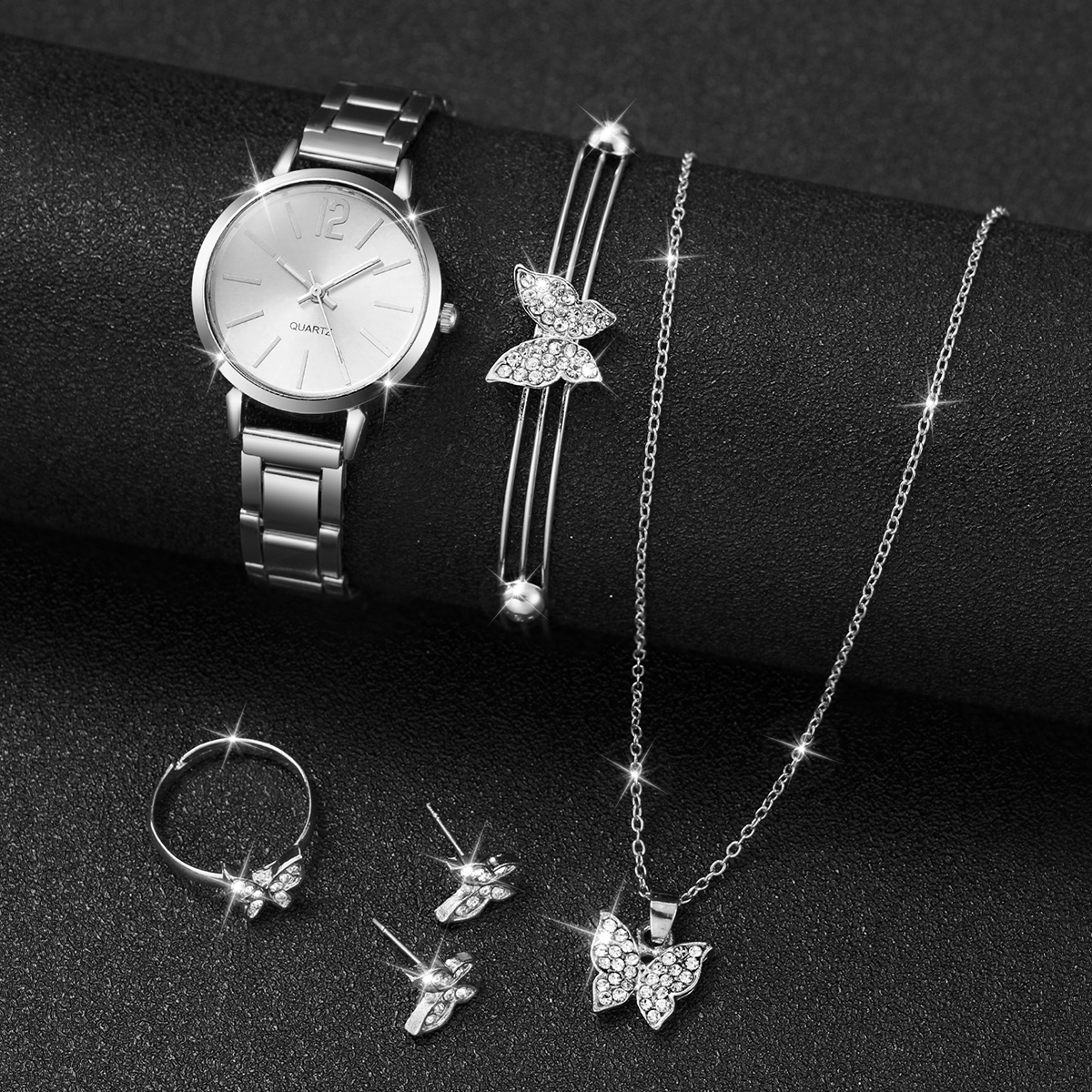 6PCS Fashion Women's Quartz  W - Jewelry Clasp Watches บทวิจารณ์และราคา