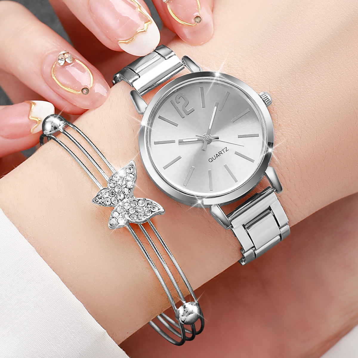 6PCS Fashion Women's Quartz  W - Jewelry Clasp Watches บทวิจารณ์และราคา