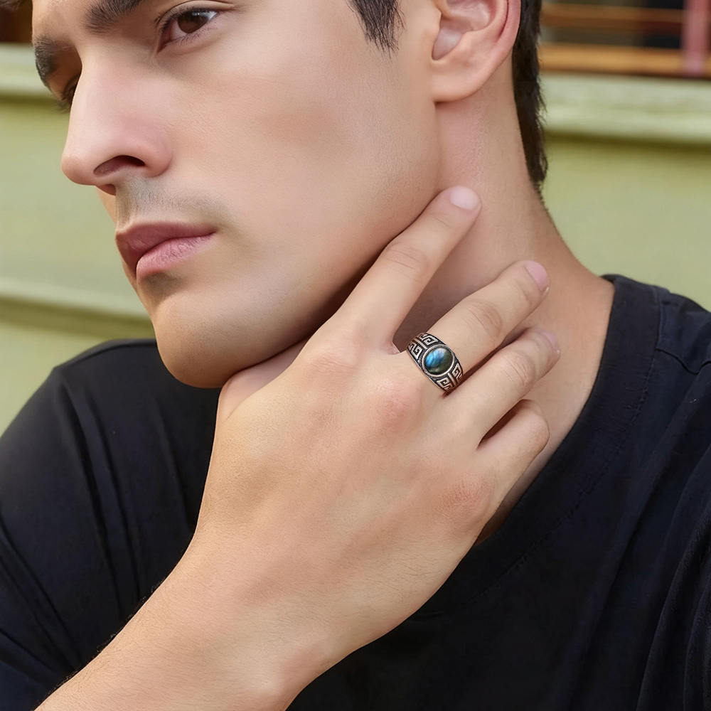 Vintage 925 Sterling Silver La - Turquoise Stone Ring บทวิจารณ์และราคา