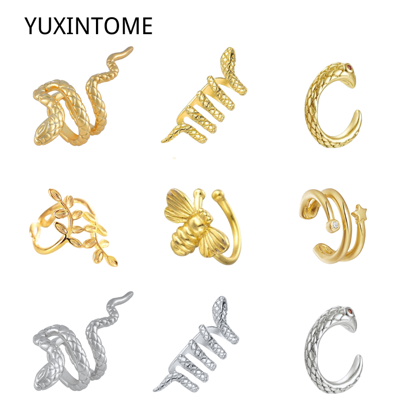 1PC Plated 24K Gold Vintage Cr - Ear Cuff No Piercing บทวิจารณ์และราคา