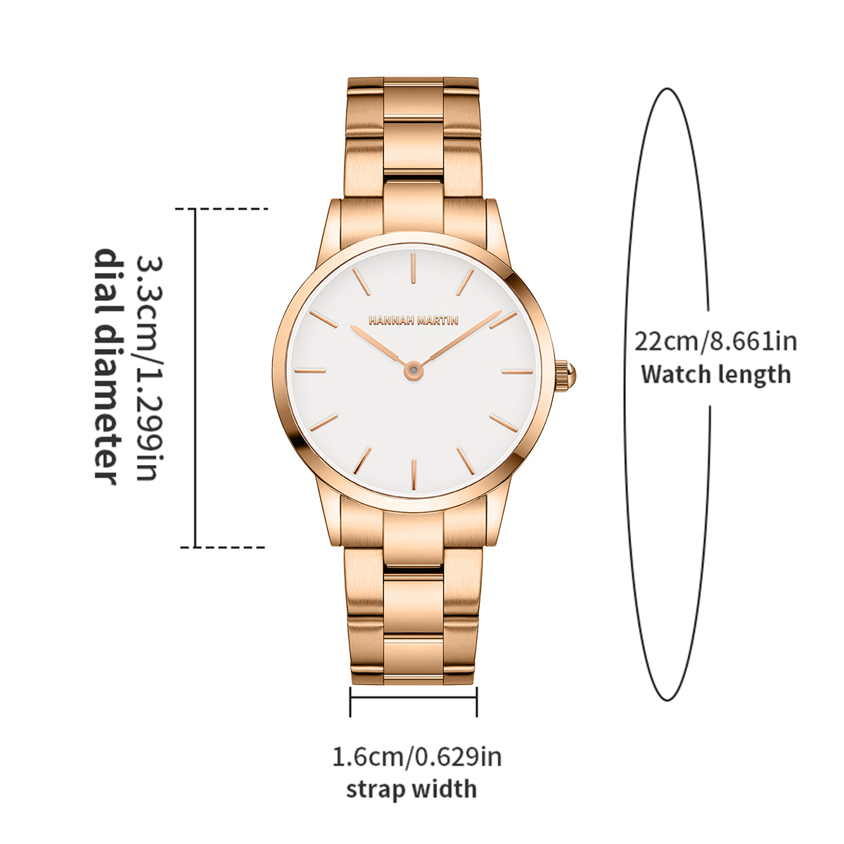 Womens Watch Rose Gold Stainle - Jewelry Clasp Watches บทวิจารณ์และราคา
