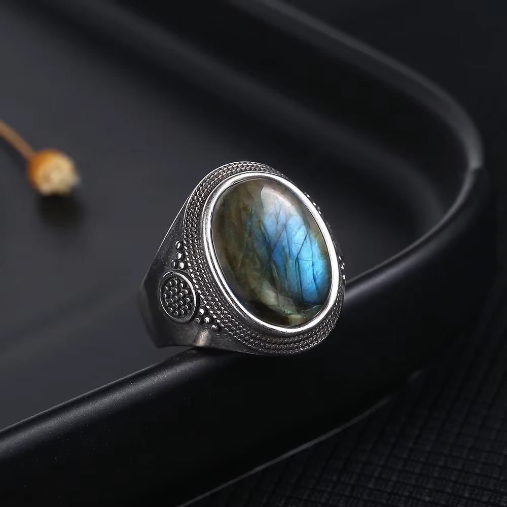 Vintage S925 Sterling Silver 1 - Turquoise Stone Ring บทวิจารณ์และราคา