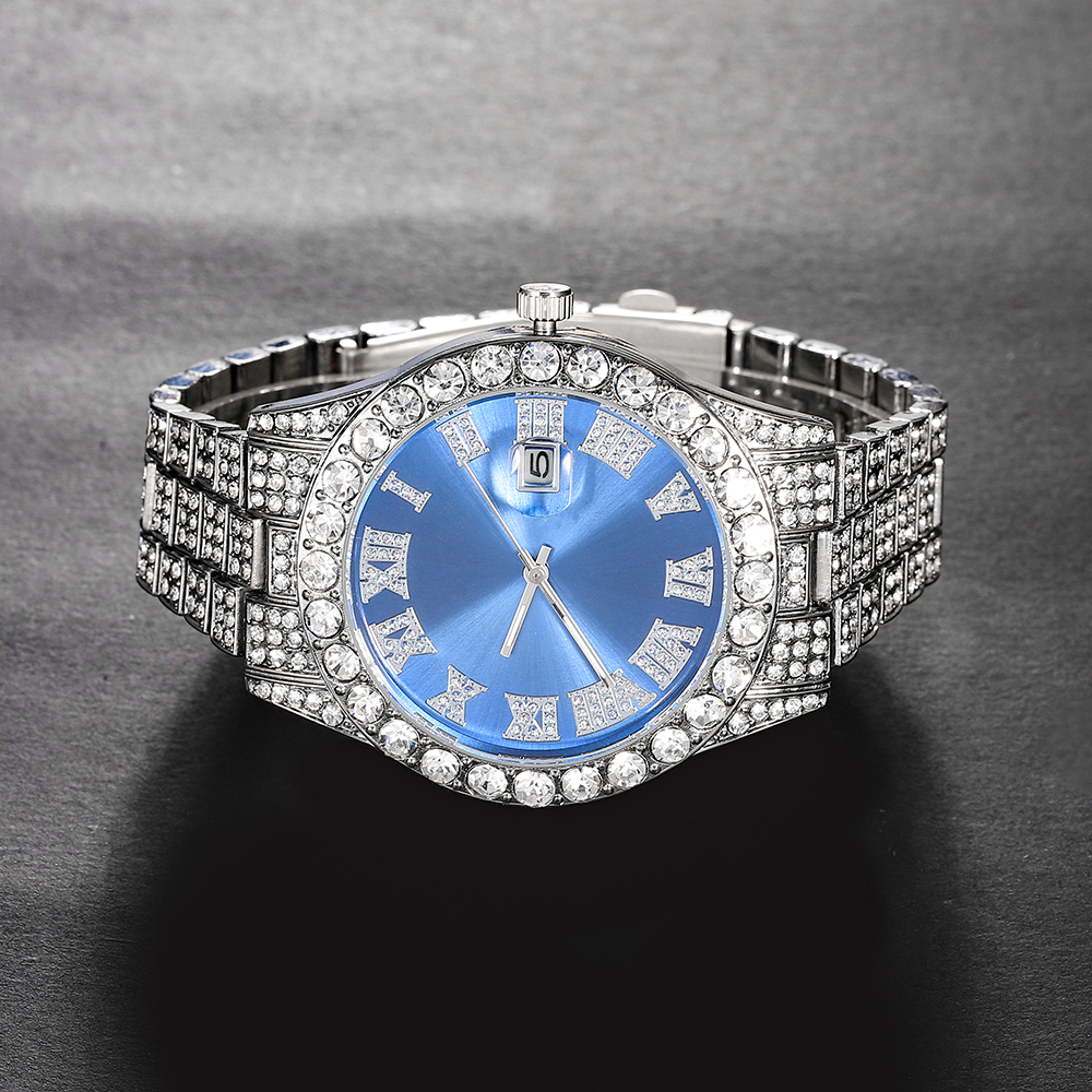 New Punk Men Watch Iced Out Di - Jewelry Style Watches บทวิจารณ์และราคา