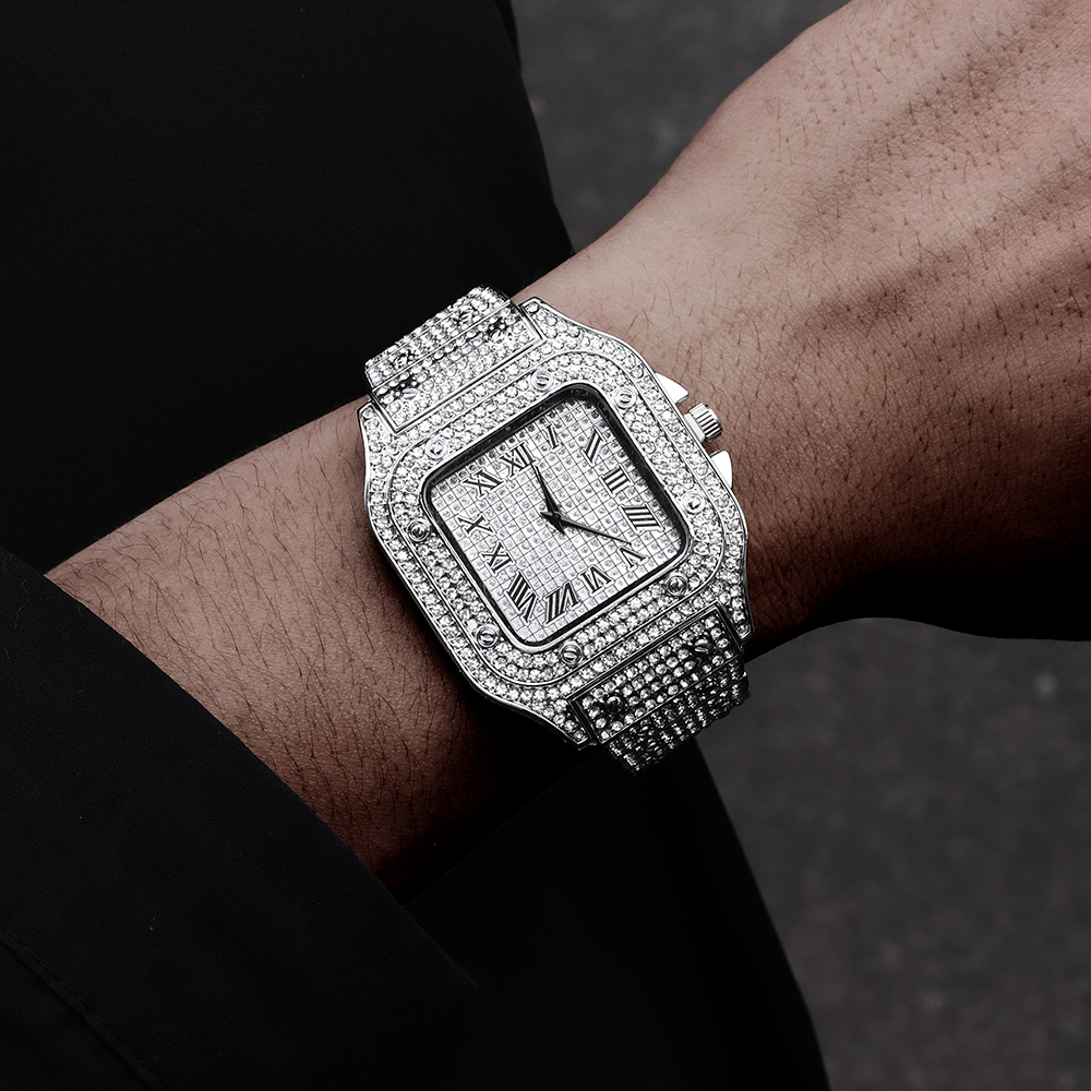 New Punk Men Watch Iced Out Di - Jewelry Style Watches บทวิจารณ์และราคา