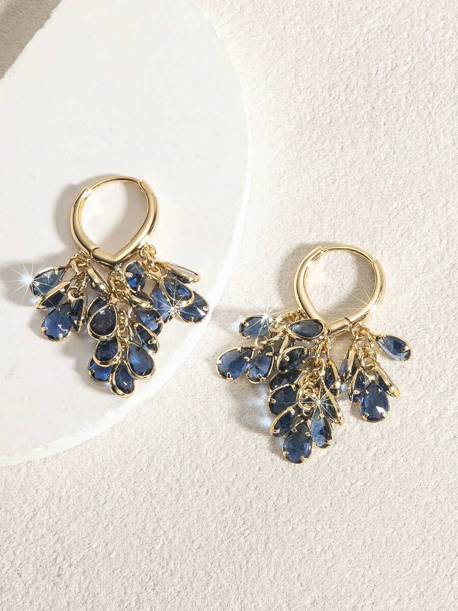 Delicate Gold-Tone Huggie Earr - Drop Earrings บทวิจารณ์และราคา