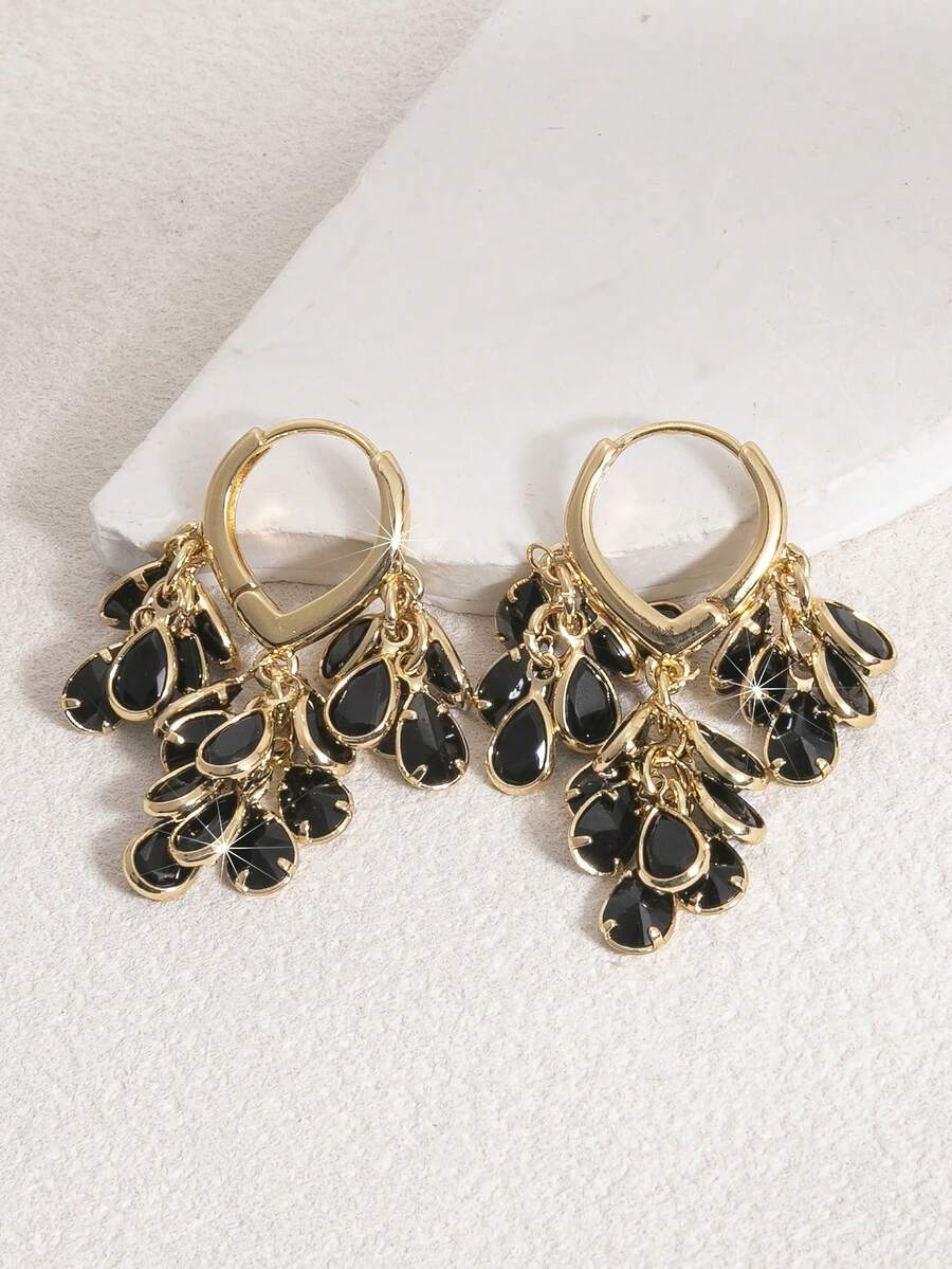 Delicate Gold-Tone Huggie Earr - Drop Earrings บทวิจารณ์และราคา
