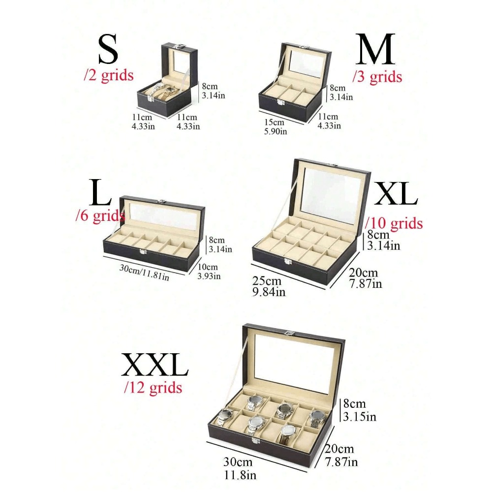 1pc Big Capacity Leather Watch - Jewelry Watches Box บทวิจารณ์และราคา
